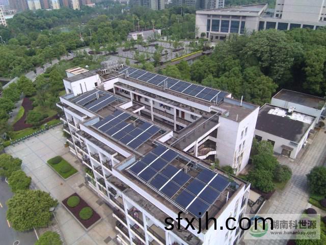 湖南省人民政府武警楼及员工楼集中式太阳能热水系统工程