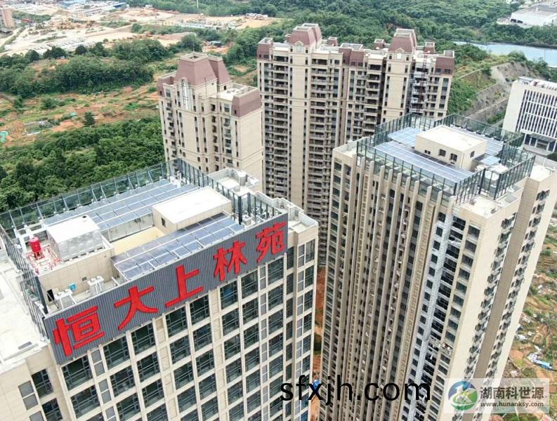长沙恒大上林苑2#、3#栋太阳能热水系统工程