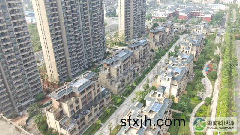 长沙恒大御景天下城四期洋房太阳能热水系统工程