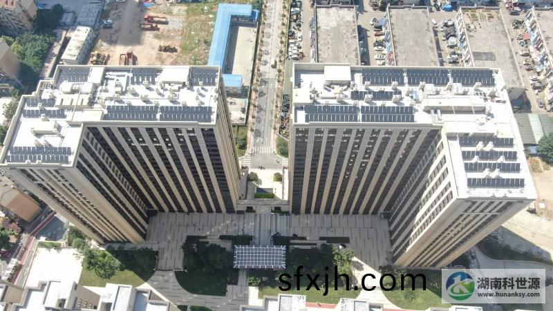 长沙中海珑庭住宅小区1#、2#栋公寓太阳能热水系统工程