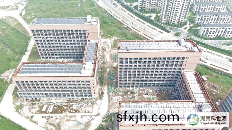 太阳能热水系统工程航拍照片