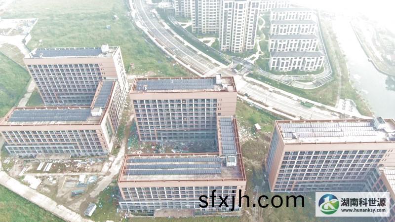 太阳能热水系统工程航拍照片